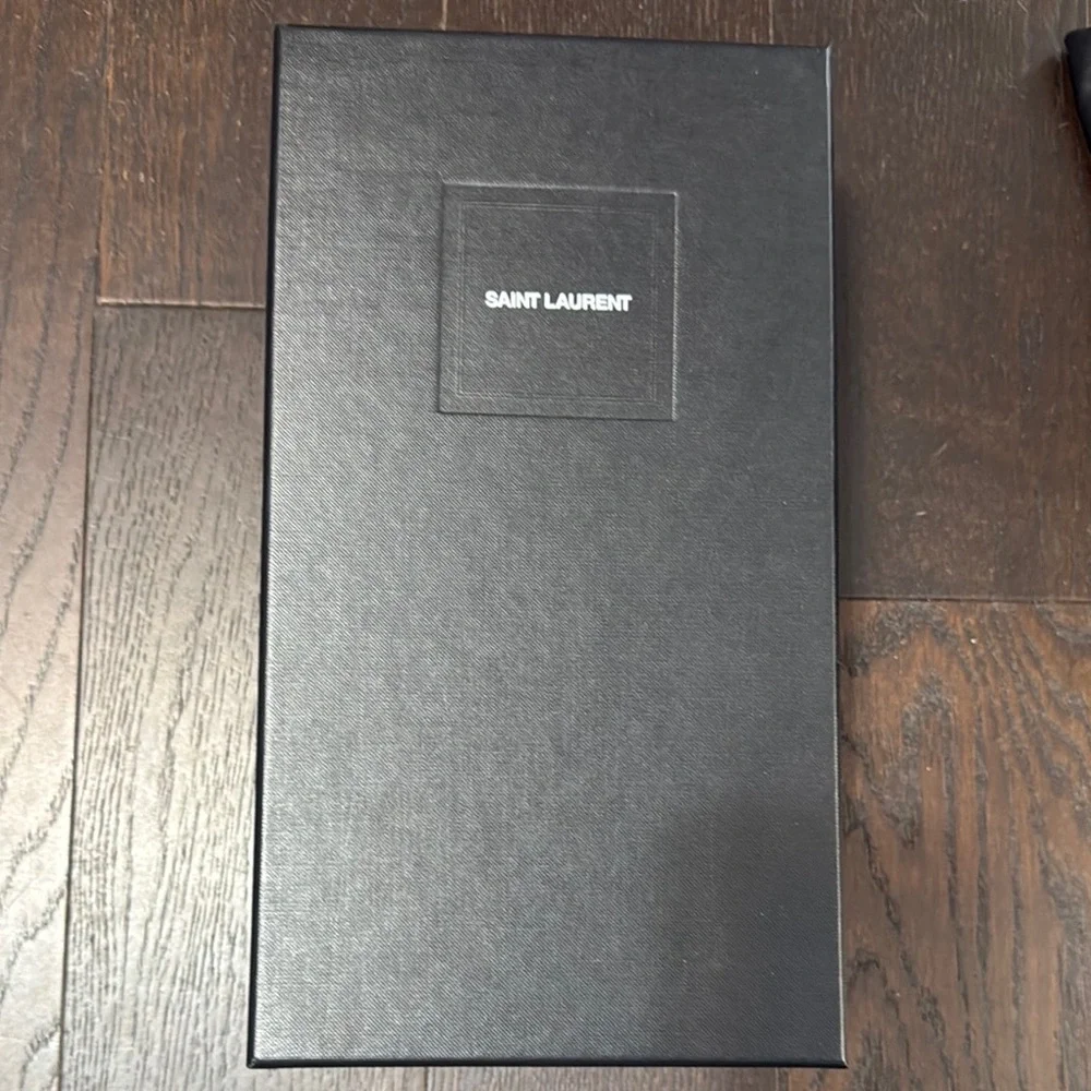 Saint Laurent White Slide Sandals - Picture 8 of 8